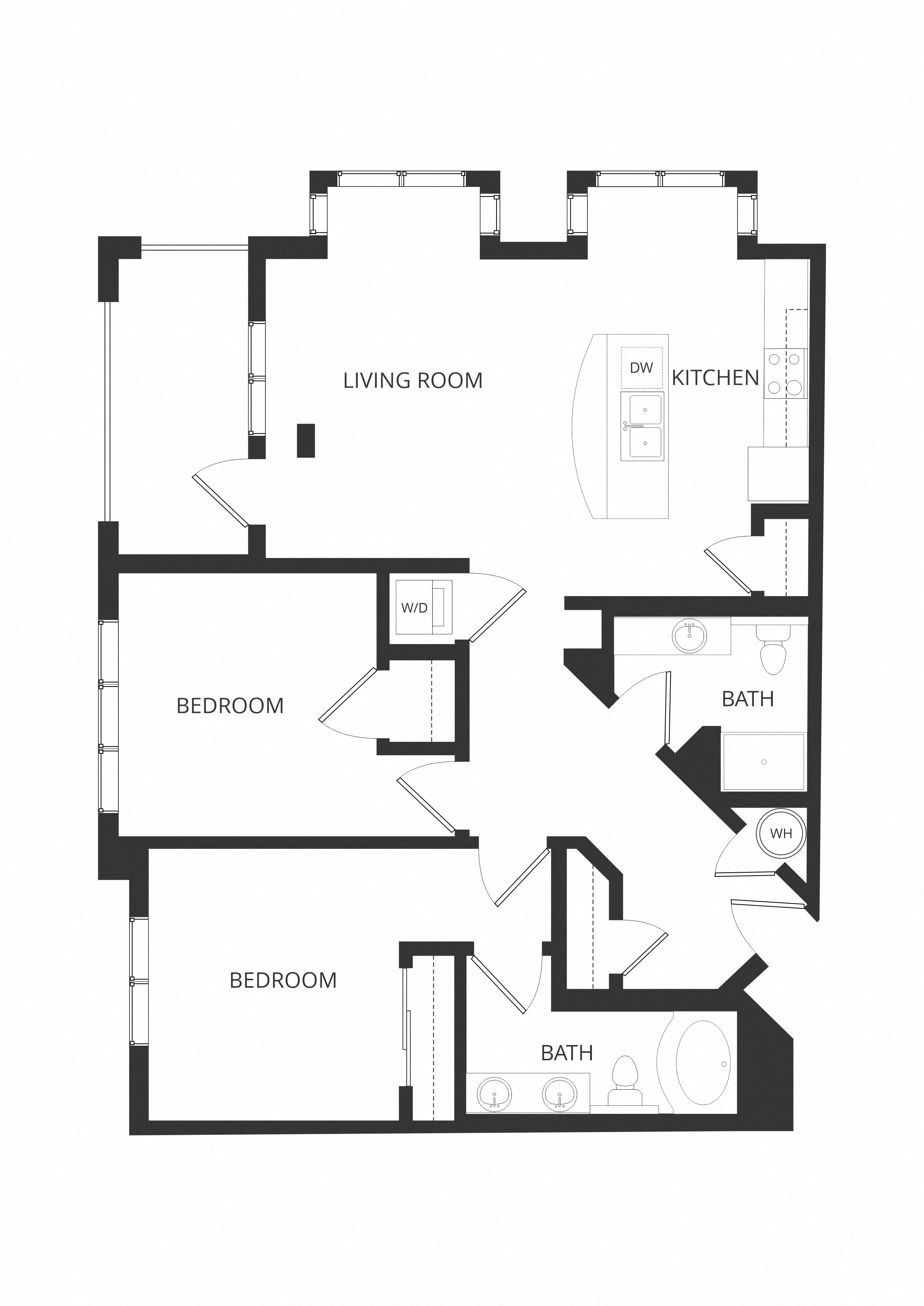 Veneto_TwoBedroom floor plan
